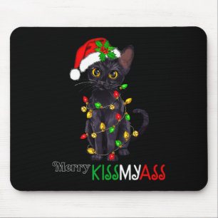 Mousepad Feliz Negra Divertida Kissmy Xmas Pajamas Chritmma