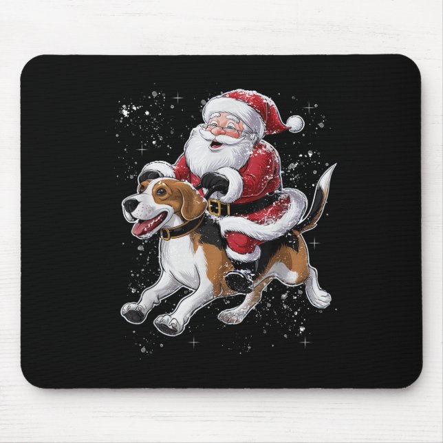 Mousepad Feliz Pai Natal A Andar No Natal Do Cachorro Da Be (Frente)