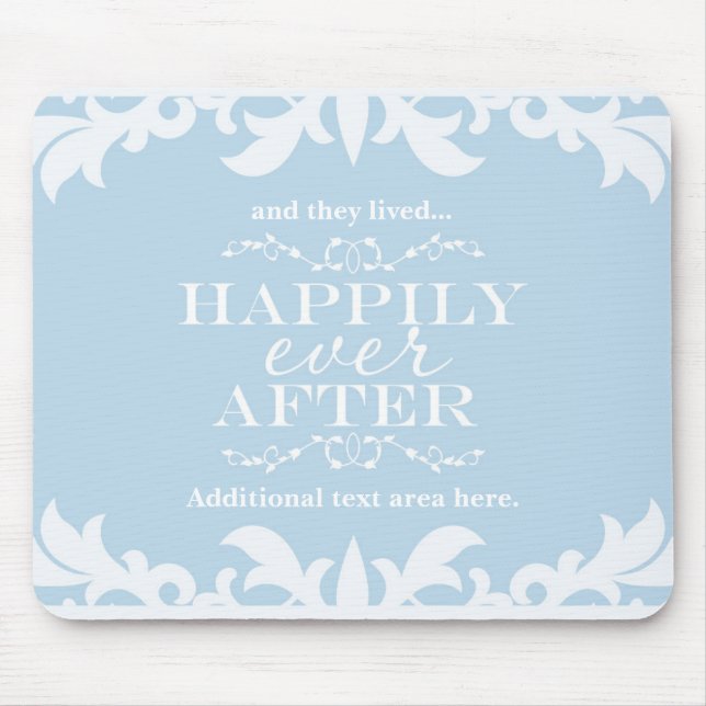 Mousepad FELIZ PARA SEMPRE Princesa Decoração Real Mouse Pa (Frente)