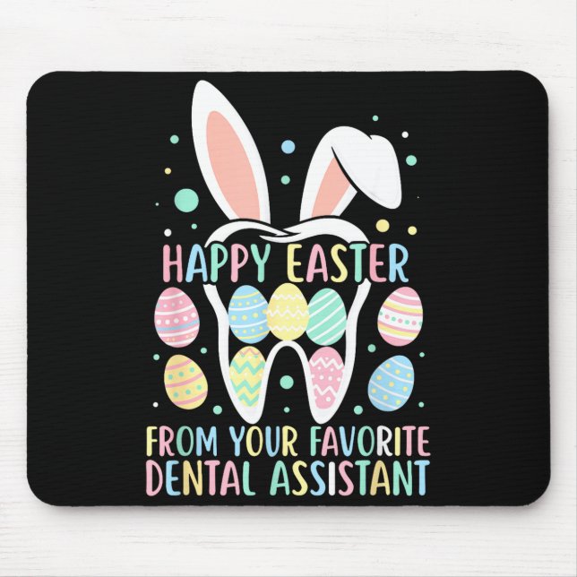 Mousepad Feliz Páscoa Da Sua Odontologia Istantânea Diverti (Frente)