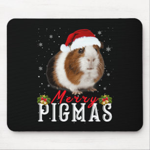 Mousepad Feliz Pigmas Rosto Mascarado Guiné Divertido Pig N