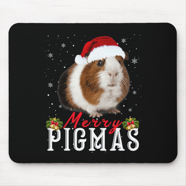 Mousepad Feliz Pigmas Rosto Mascarado Guiné Divertido Pig N (Frente)
