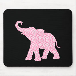 Mousepad Feliz Pink Elephant-Art Pattern Cute