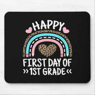 Mousepad Feliz Primeiro Dia De 1ª Série Leopardo Arco-íris