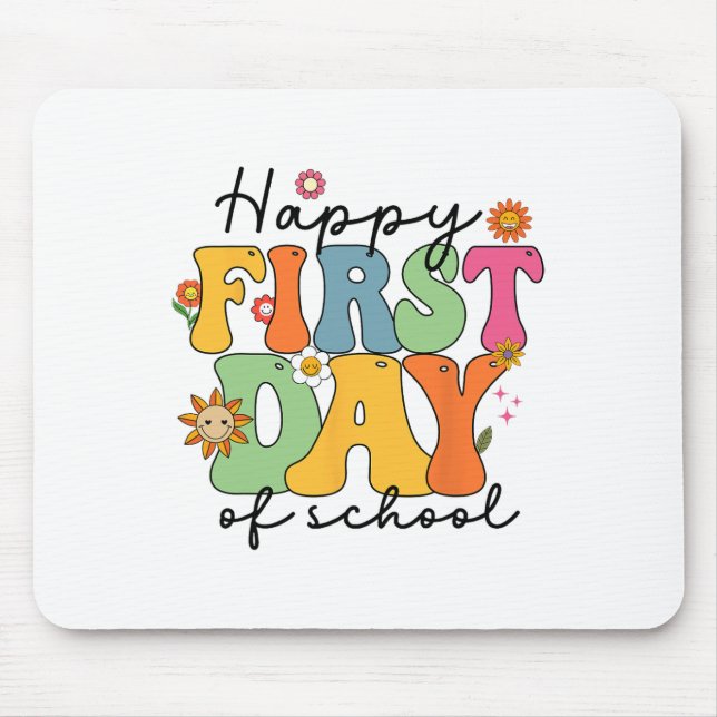 Mousepad Feliz Primeiro Dia De Aula Professor Crianças De V (Frente)