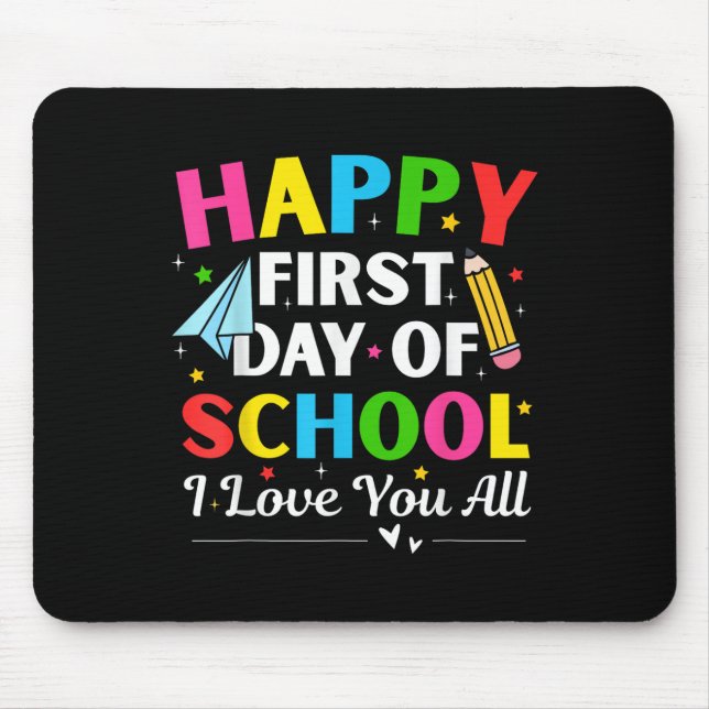 Mousepad Feliz Primeiro Dia De Aula Volta às Aulas Professo (Frente)