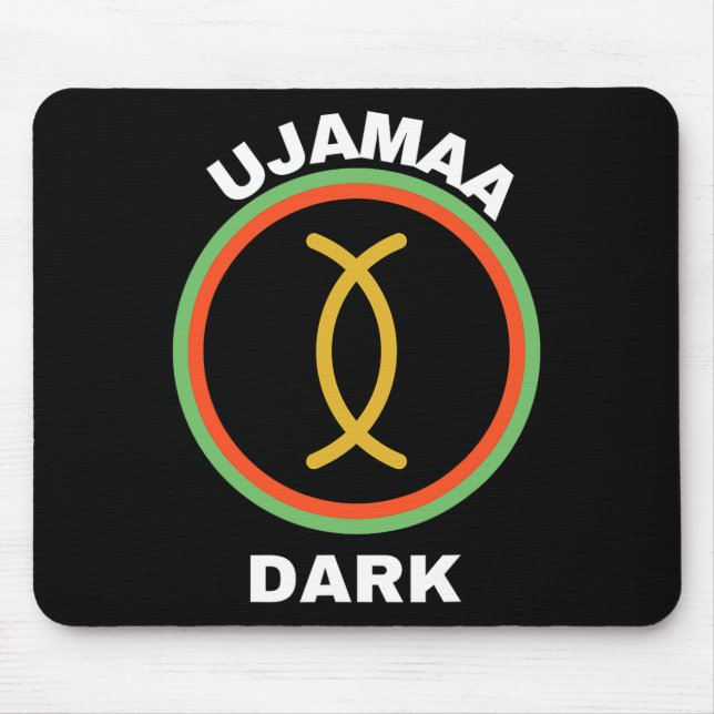 Mousepad Feliz Princípios Kwanzaa Kinara-Ujamaa De Kwanzaa (Frente)
