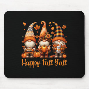 Mousepad Feliz Queda Todos Vocês Gnomo Pumpkin Outono Ação