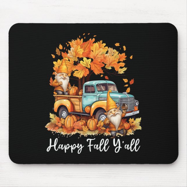 Mousepad Feliz Queda Todos Vocês Gnomo Pumpkin Truck Ação d (Frente)