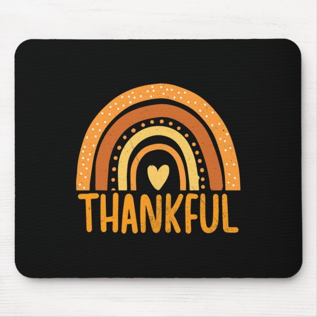 Mousepad Feliz Rainbow Fall Season de Ação de Graças outono (Frente)