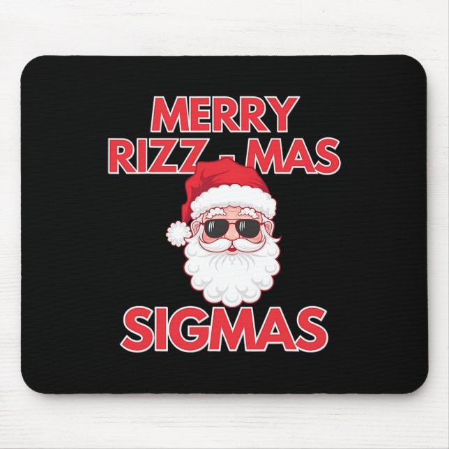 Mousepad Feliz Rizz Mas Sigmas Natal Rizzmas Engraçado Sant (Frente)