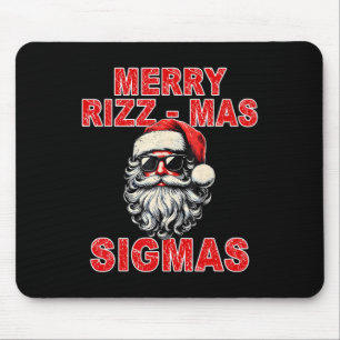 Mousepad Feliz Rizz Natal Sigmas - Rosto de Papai Noel Lega