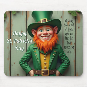 Mousepad Feliz Rua do Dia do Patrick Leprechaun