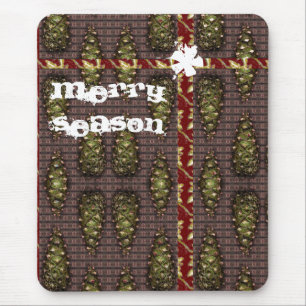 Mousepad Feliz Season Pine Cone Mousemat