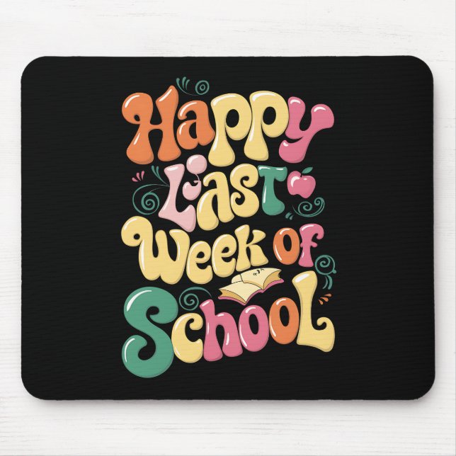 Mousepad Feliz Semana Passada De Professores Alunos Groovy (Frente)