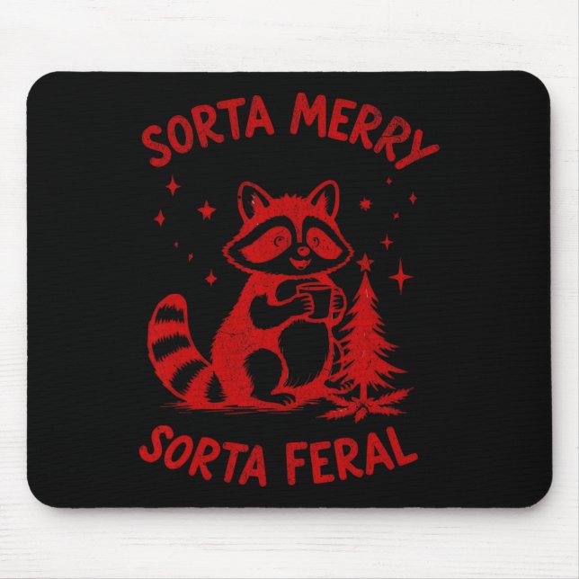 Mousepad Feliz Sorta Férica de natal Raiva de Natal Teto (Frente)