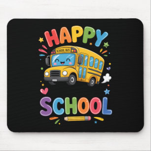 Mousepad Feliz Último Dia De Aula Ônibus Escolar Fofo Verão
