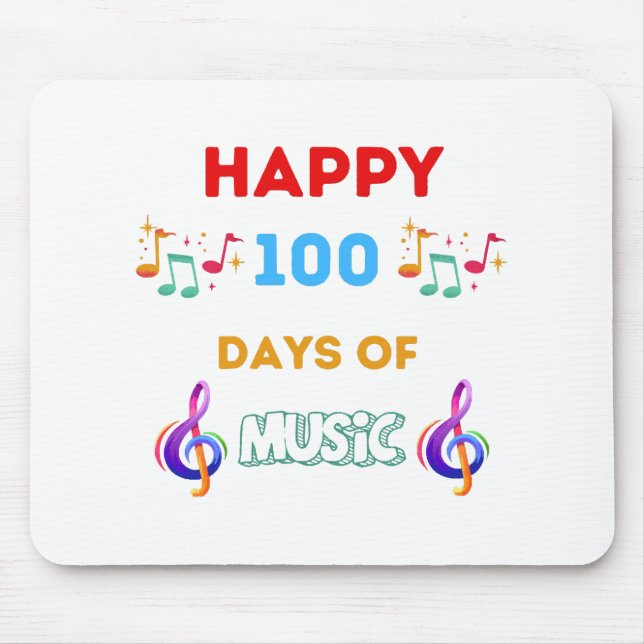 Mousepad Felizes 100 Dias De música (Frente)