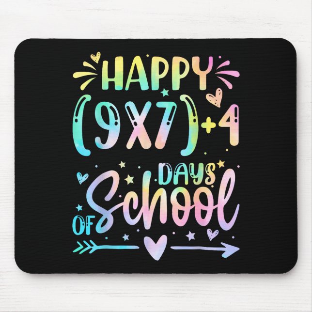 Mousepad Felizes 67 Dias De Escola Professor De Matemática  (Frente)