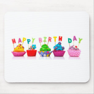 Mousepad Felizes Cupcakes de aniversário