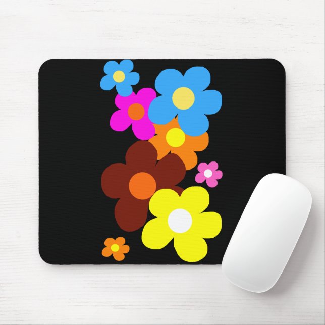 Mousepad Felizes Flores (Com mouse)
