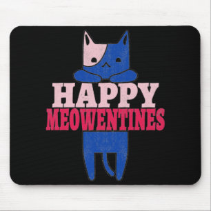 Mousepad Felizes Meowentines Oferta de dia de os namorado
