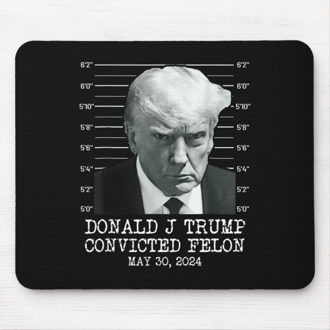 Mousepad Felon Donald Trump Guilty O Bloqueou Na Prisão Tru (Frente)