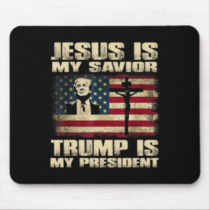 Mousepad Felon Jesus é meu salvador Trump é meu pré