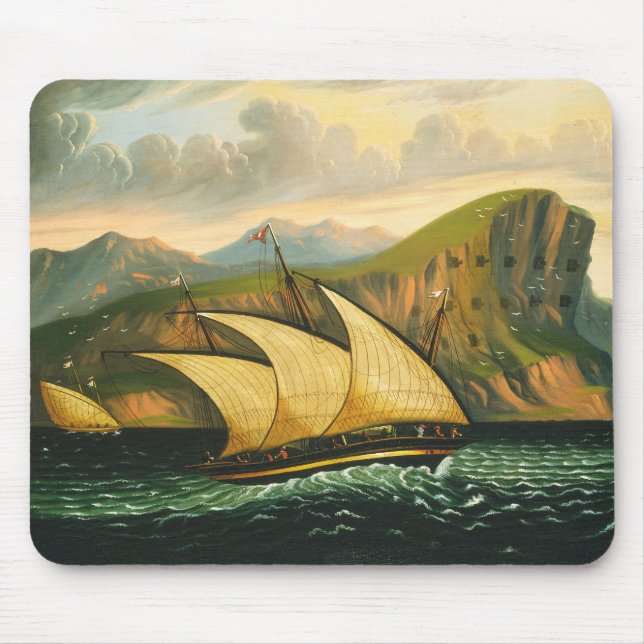 Mousepad Felucca fora de Gibraltar por câmaras de Thomas (Frente)
