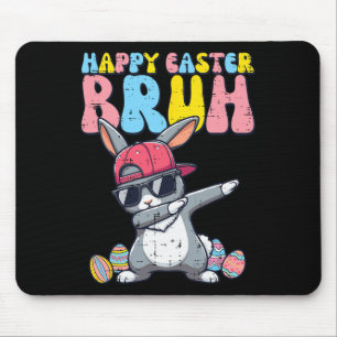 Mousepad Felz pascoa Bruh Bunny Dab Rabbit Boys Crianças