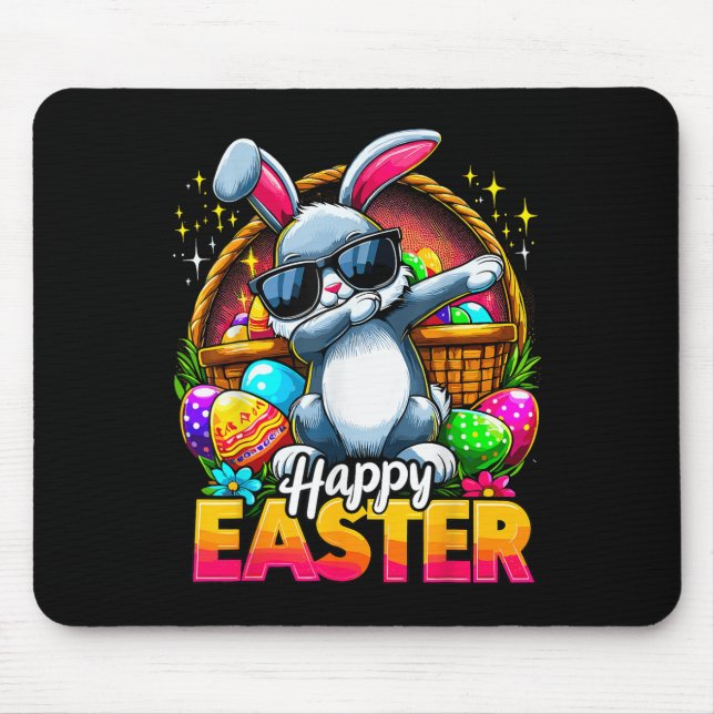 Mousepad Felz pascoa do coelho da Páscoa coelhinha (Frente)