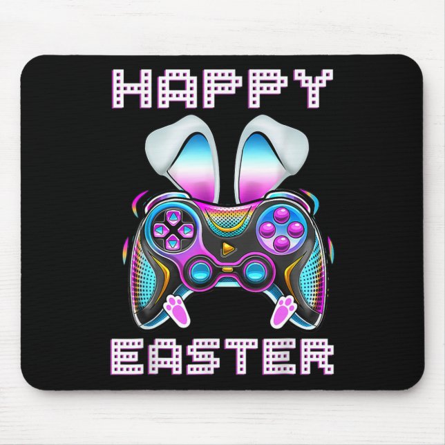 Mousepad Felz pascoa Video Game Controller Engraçado Gamer  (Frente)