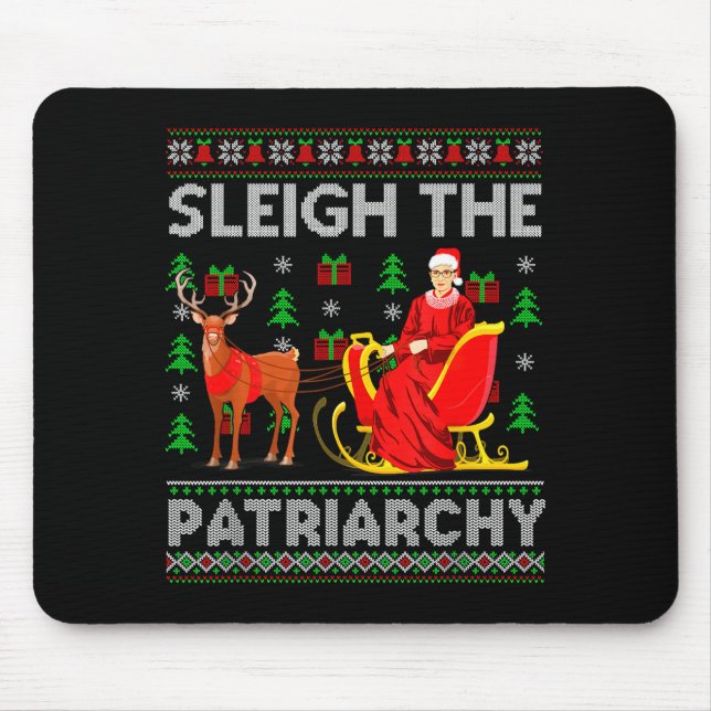 Mousepad Feminist Ruth Bader Ginsburg Rbg Xmas Sleigh The P (Frente)