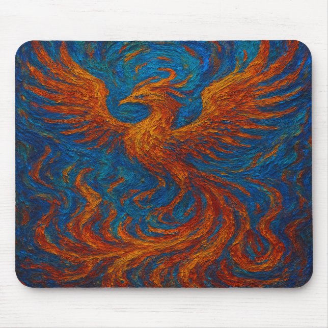 Mousepad Fênix Abstrato (Frente)