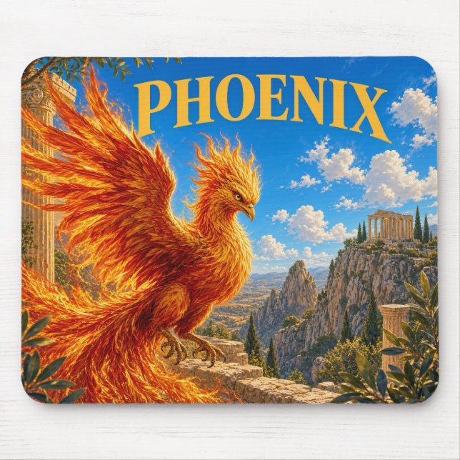 Mousepad Fênix, Monstro de Fantasia Gótica (Frente)