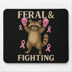 Mousepad Feral De Esquadrão De apoio ao cancer de mama E Fu