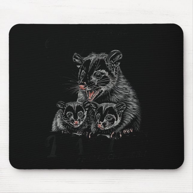 Mousepad Feral Mom Ossum Funny Animal Quote Mother’s Day  (Frente)