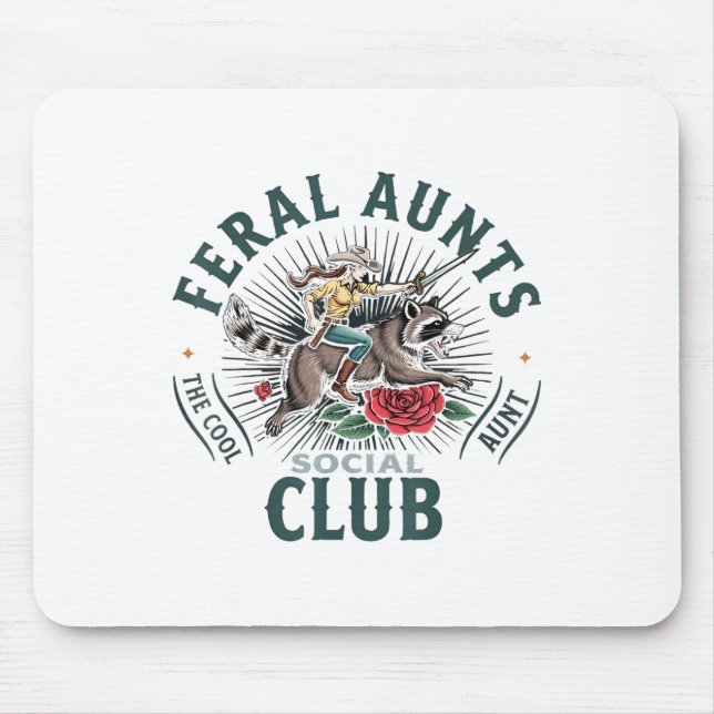 Mousepad Feral Tias Social Club A Tia Legal Raccoon (Frente)