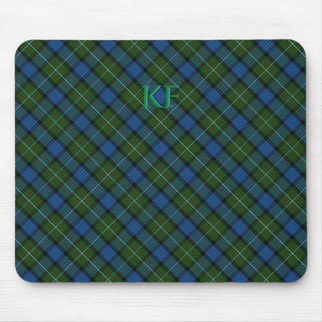 Mousepad Fergusson Oficial Tartan com monograma/nome (Frente)
