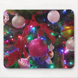 Mousepad Feriado Colorido da Árvore de Natal Multicolor
