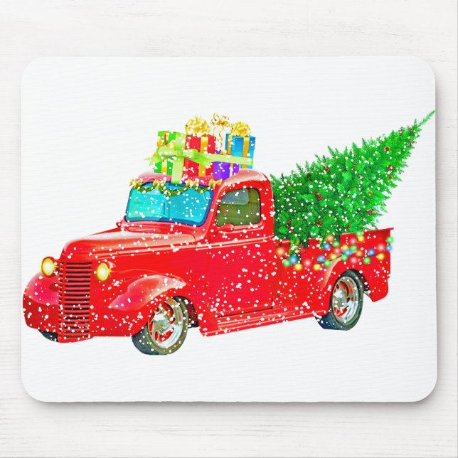 Mousepad Feriado de Carro Retro Natal (Frente)