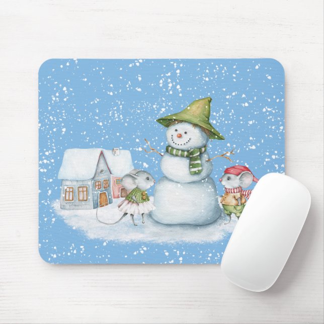 Mousepad Feriado de Natal bonito e feliz (Com mouse)
