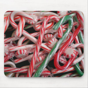 Mousepad Feriado de Natal Candy Canes and Peppermints