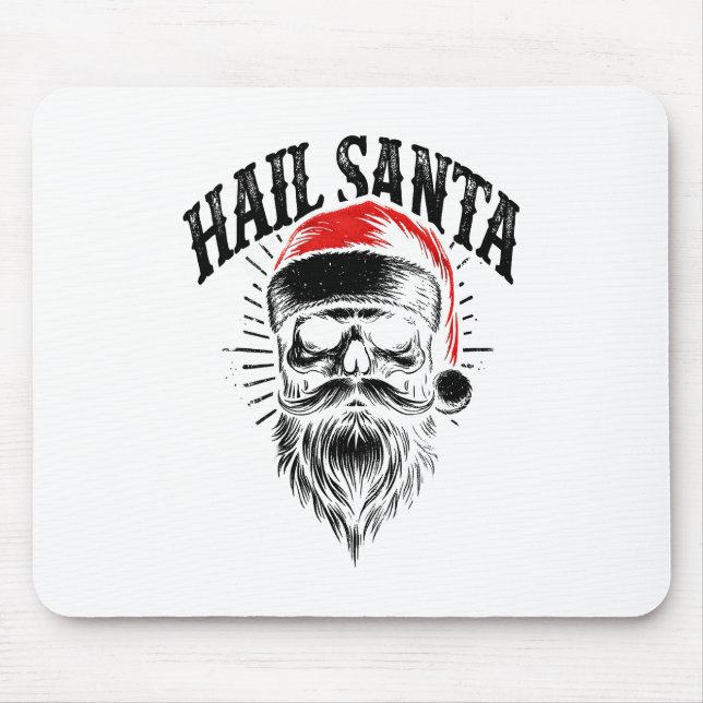 Mousepad Feriado de Natal do Red Papai noel Skull (Frente)