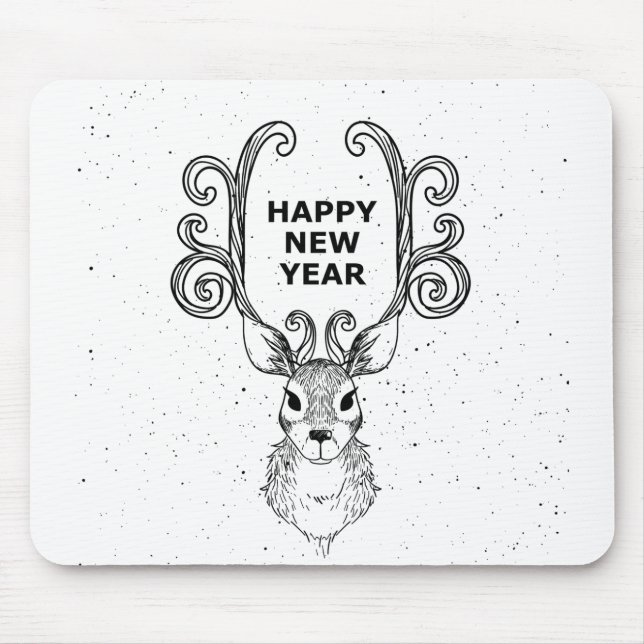 Mousepad Feriado de Natal do Ventilador de Ano Novo (Frente)
