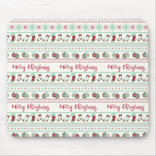 Mousepad Feriado de Padrão de Suéter de Natal Feio