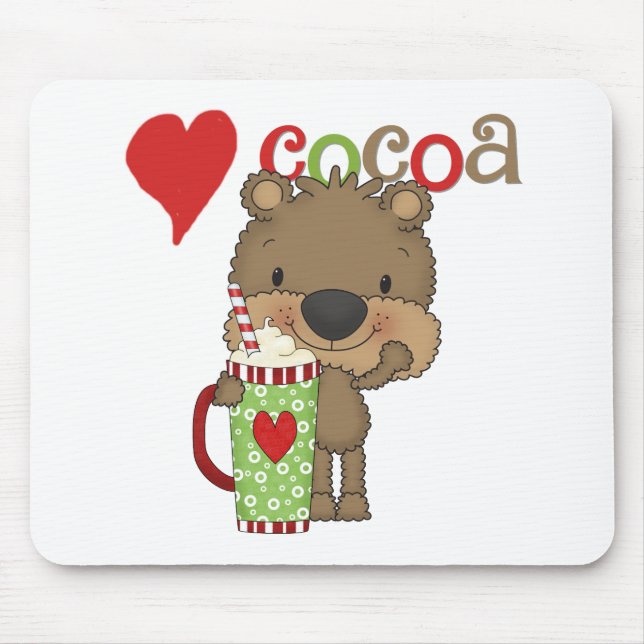Mousepad Feriado do amor do cacau do urso (Frente)