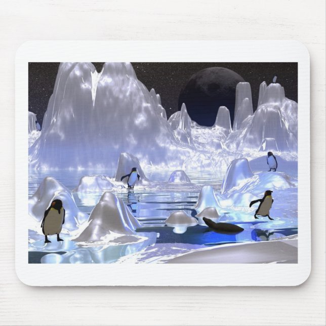 Mousepad feriado do pinguim da arte 3d (Frente)