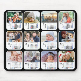 Mousepad Feriados da família de fotos do Calendário 12 2024