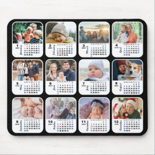 Mousepad Feriados da família de fotos do Calendário 12 2024